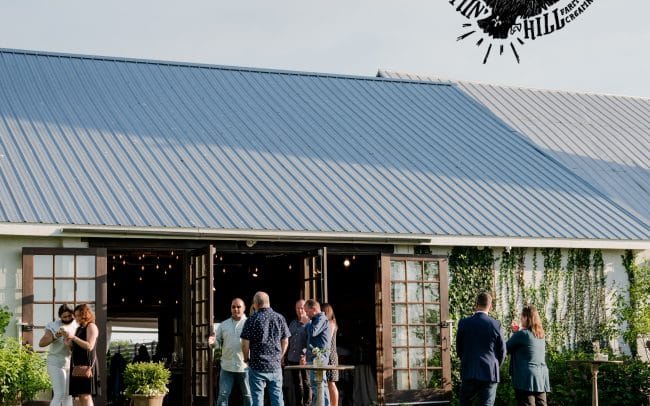 People gathering for an event